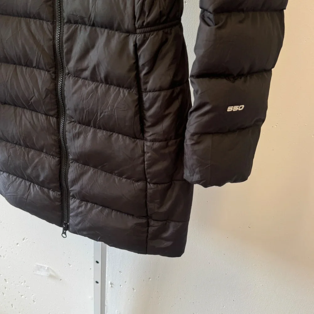 The North Face Gotham Down Parka Jacket Black 550 Fill Hooded Womens XS NF0A35BV